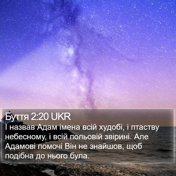 Буття 2:20 UKR Bible Study