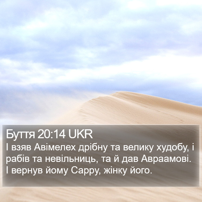 Буття 20:14 UKR Bible Study