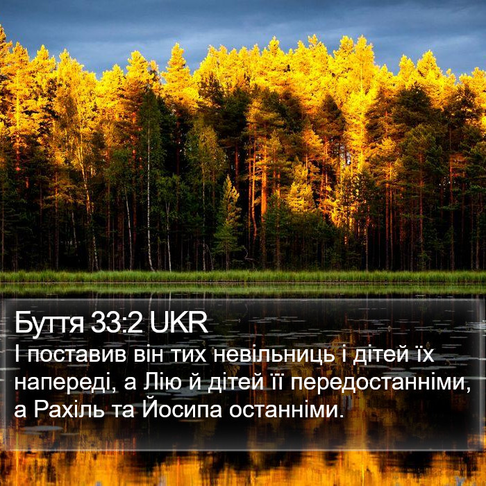 Буття 33:2 UKR Bible Study