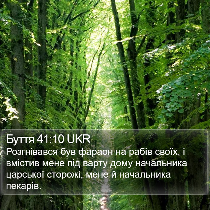 Буття 41:10 UKR Bible Study