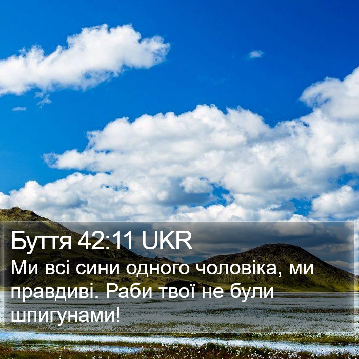 Буття 42:11 UKR Bible Study