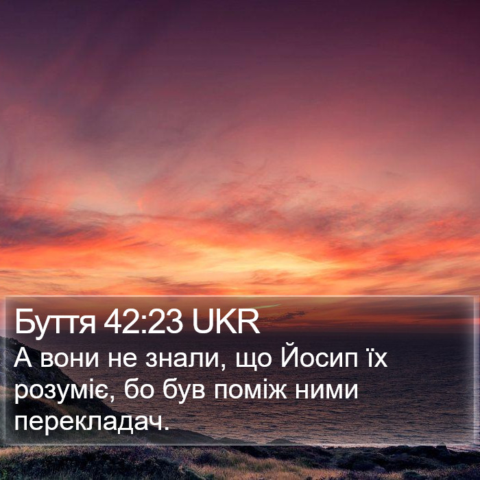 Буття 42:23 UKR Bible Study