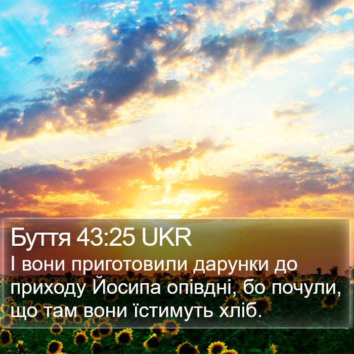 Буття 43:25 UKR Bible Study