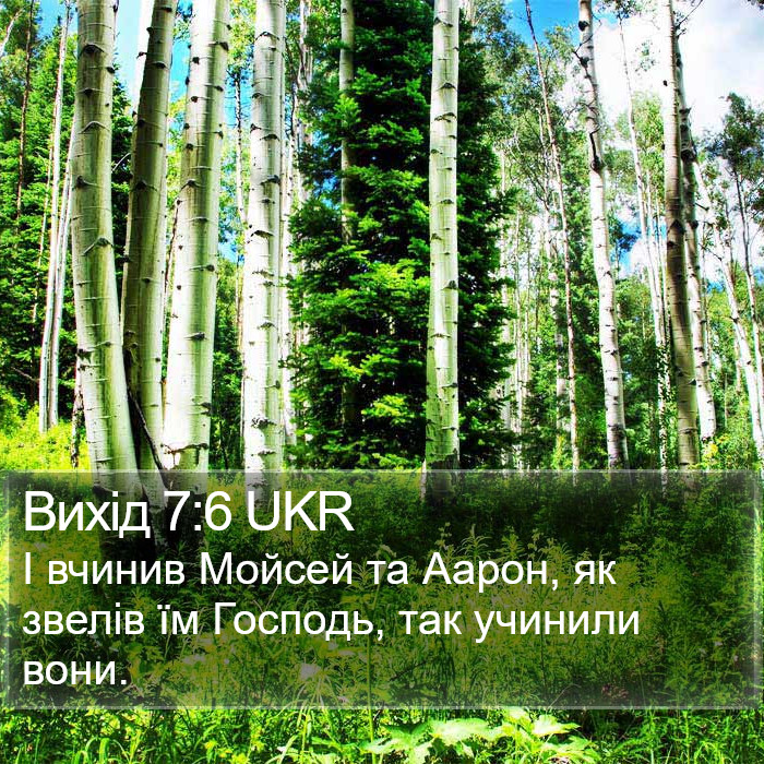 Вихід 7:6 UKR Bible Study