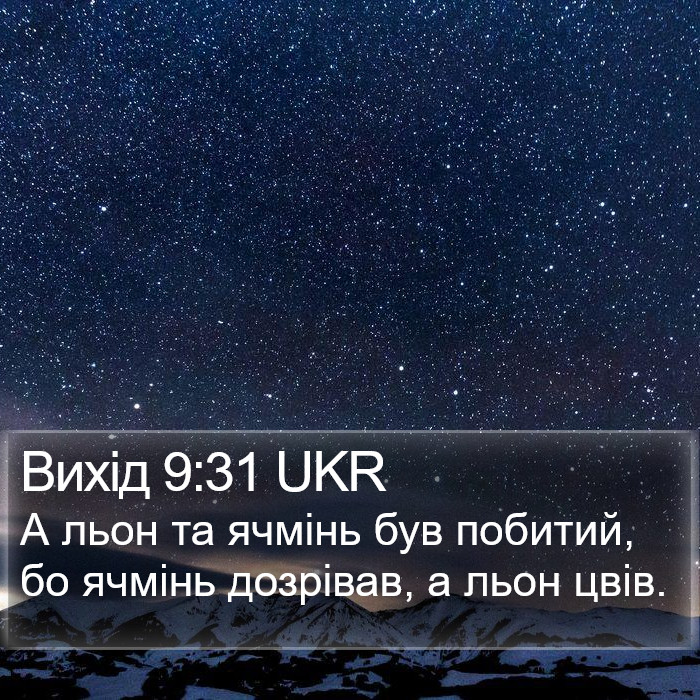 Вихід 9:31 UKR Bible Study