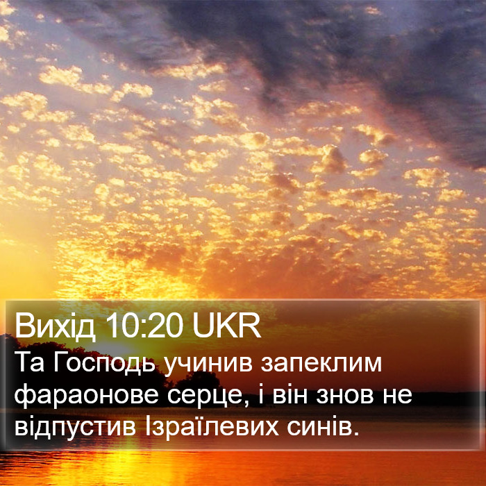 Вихід 10:20 UKR Bible Study