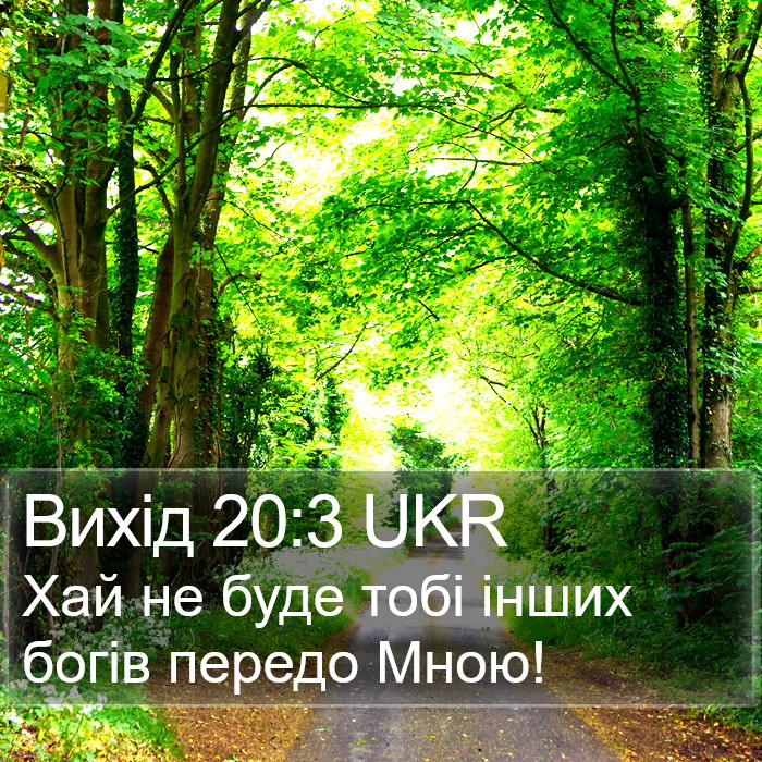 Вихід 20:3 UKR Bible Study