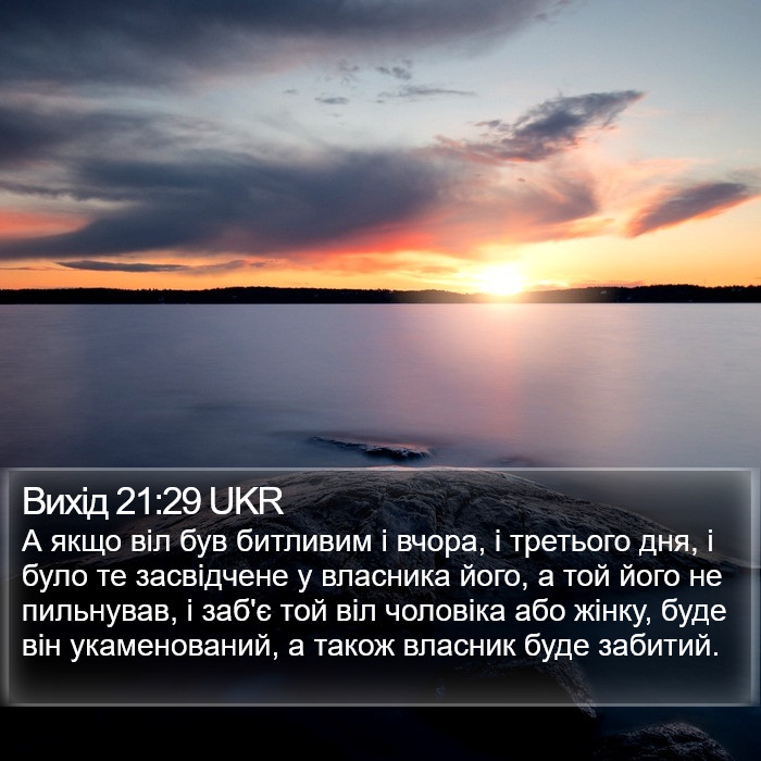 Вихід 21:29 UKR Bible Study