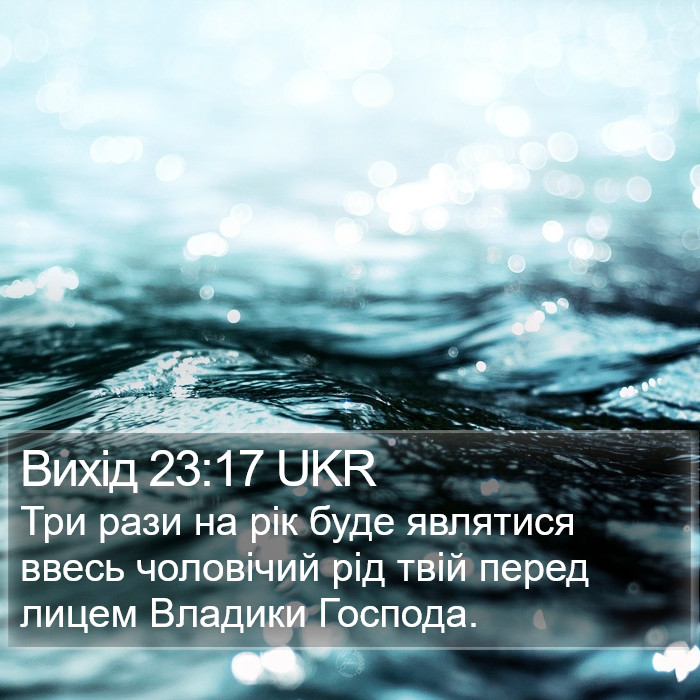 Вихід 23:17 UKR Bible Study