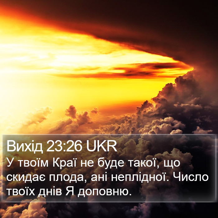Вихід 23:26 UKR Bible Study