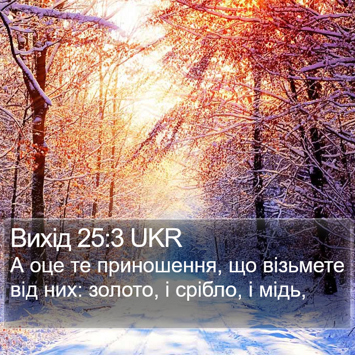 Вихід 25:3 UKR Bible Study