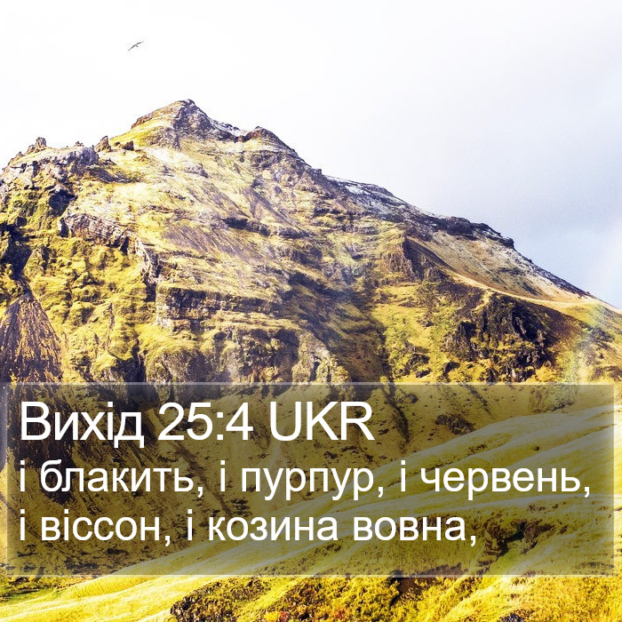 Вихід 25:4 UKR Bible Study