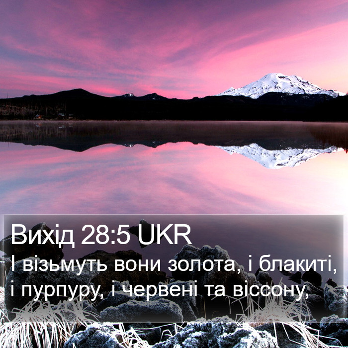 Вихід 28:5 UKR Bible Study