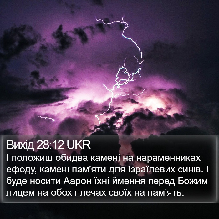 Вихід 28:12 UKR Bible Study