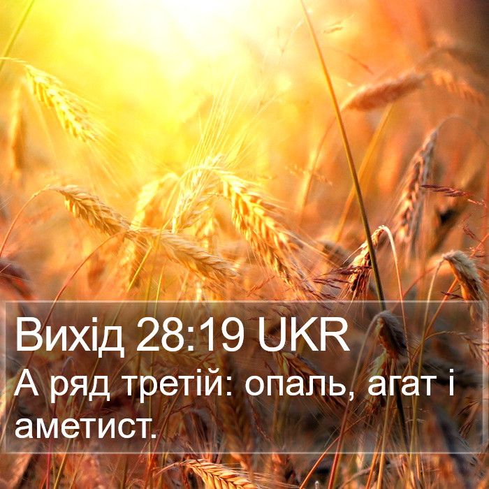 Вихід 28:19 UKR Bible Study