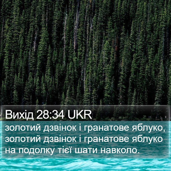 Вихід 28:34 UKR Bible Study