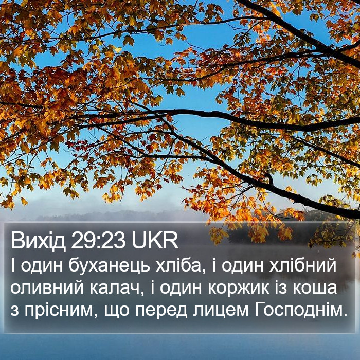 Вихід 29:23 UKR Bible Study