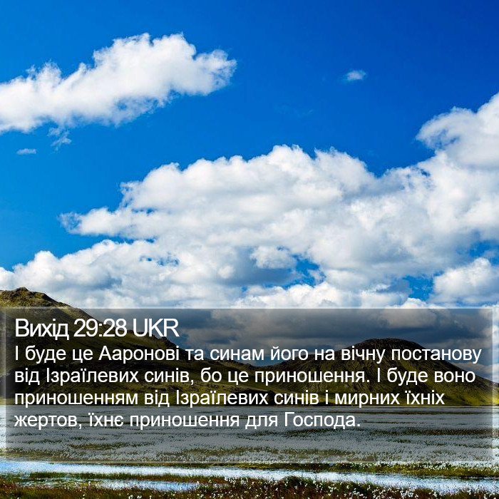 Вихід 29:28 UKR Bible Study