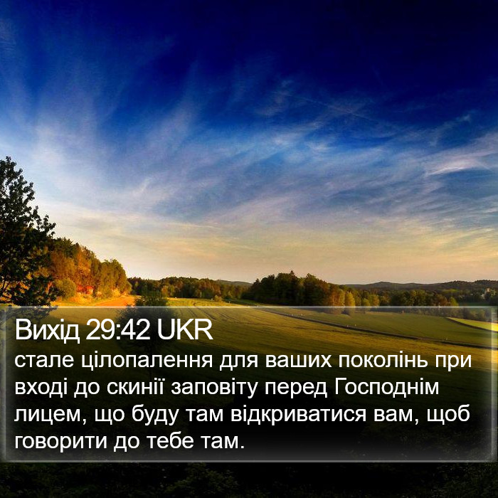 Вихід 29:42 UKR Bible Study