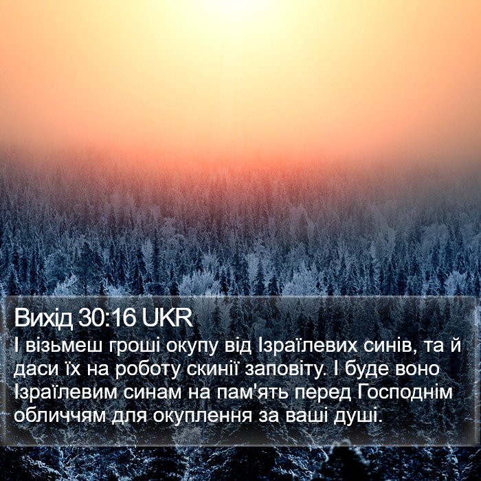 Вихід 30:16 UKR Bible Study