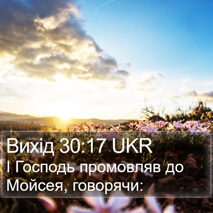 Вихід 30:17 UKR Bible Study