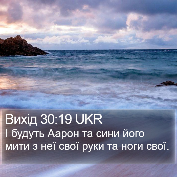 Вихід 30:19 UKR Bible Study