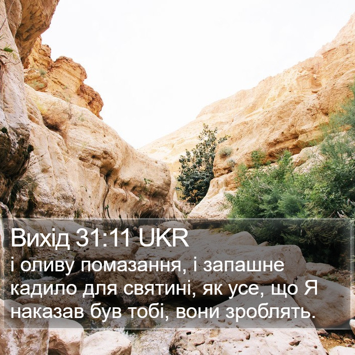 Вихід 31:11 UKR Bible Study