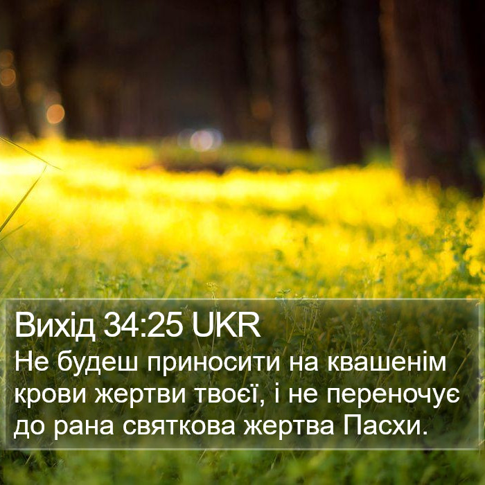 Вихід 34:25 UKR Bible Study