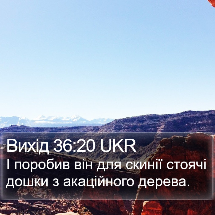 Вихід 36:20 UKR Bible Study