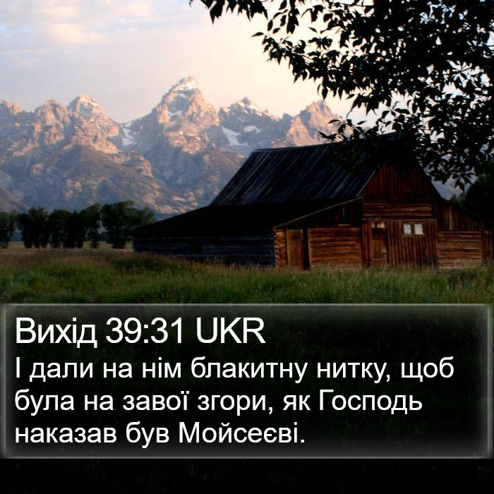 Вихід 39:31 UKR Bible Study