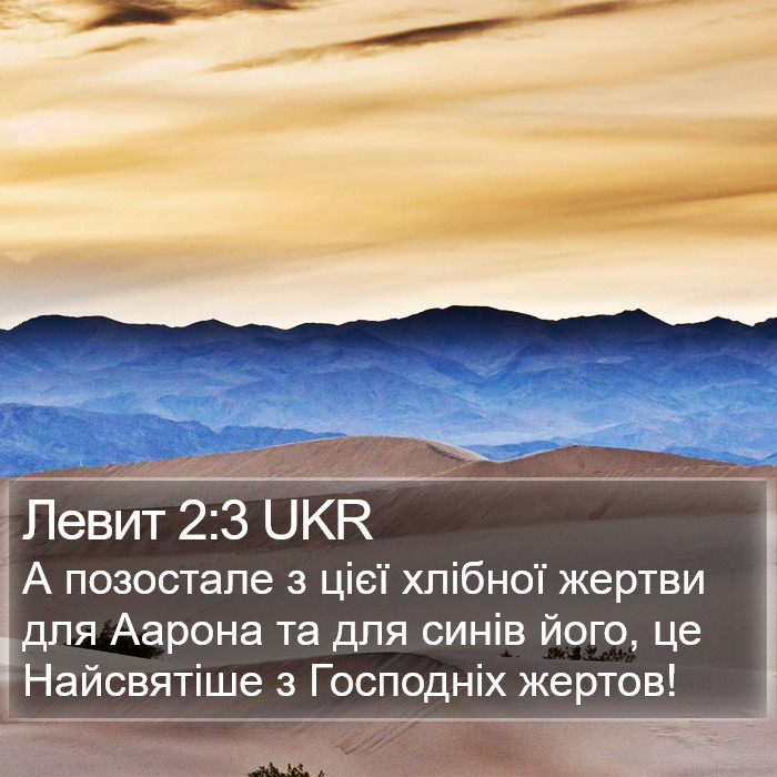 Левит 2:3 UKR Bible Study