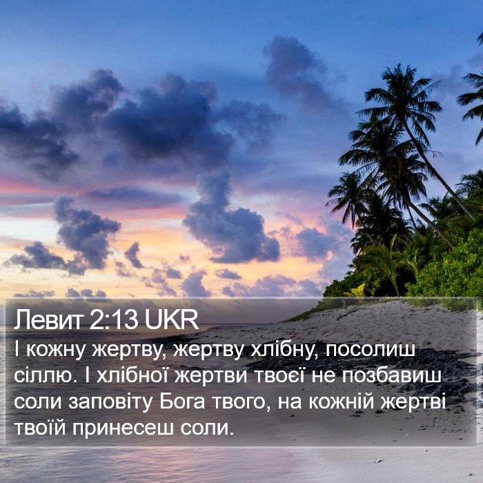 Левит 2:13 UKR Bible Study