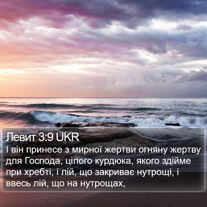 Левит 3:9 UKR Bible Study