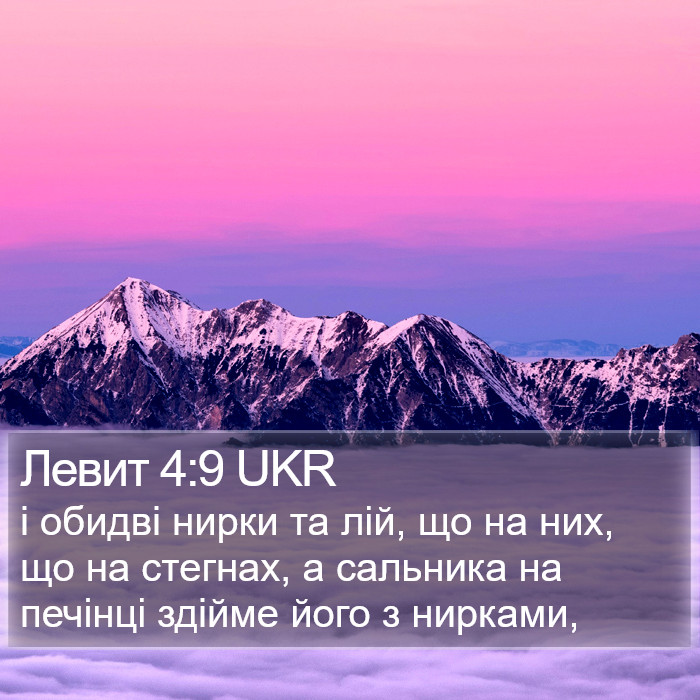 Левит 4:9 UKR Bible Study