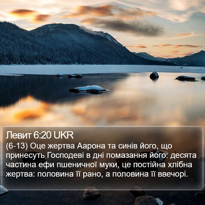 Левит 6:20 UKR Bible Study