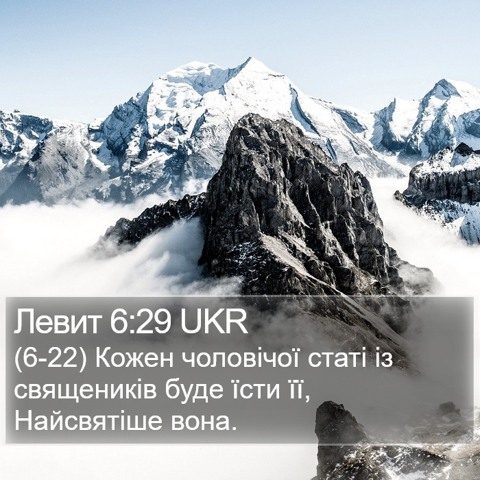 Левит 6:29 UKR Bible Study