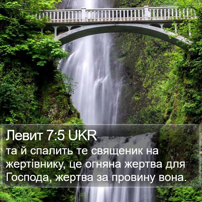 Левит 7:5 UKR Bible Study