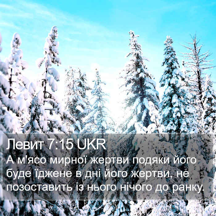 Левит 7:15 UKR Bible Study