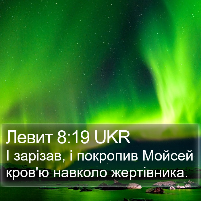 Левит 8:19 UKR Bible Study