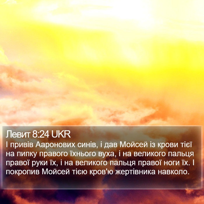 Левит 8:24 UKR Bible Study