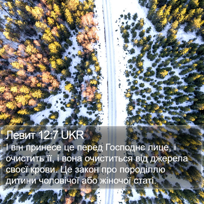 Левит 12:7 UKR Bible Study