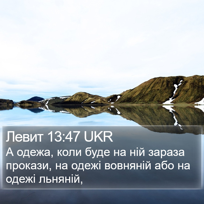 Левит 13:47 UKR Bible Study