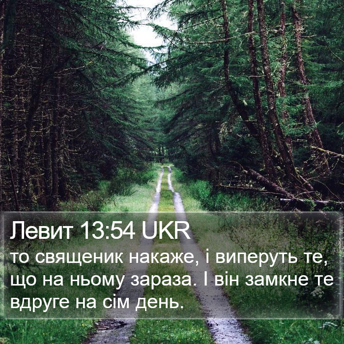 Левит 13:54 UKR Bible Study