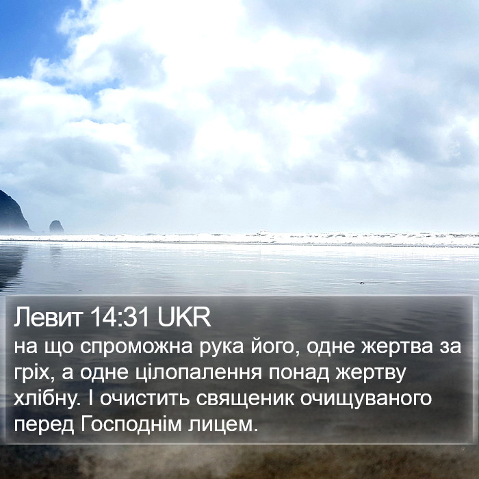 Левит 14:31 UKR Bible Study