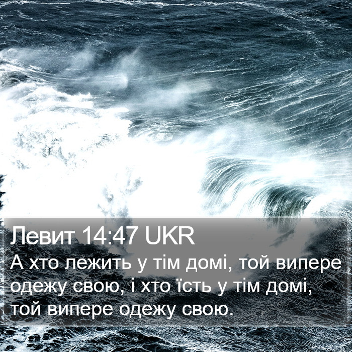 Левит 14:47 UKR Bible Study