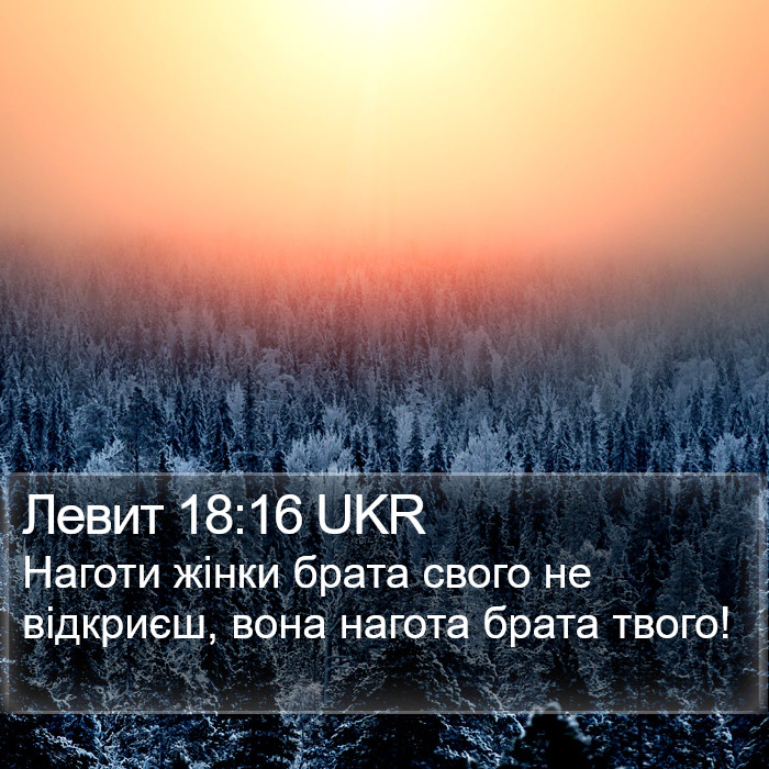 Левит 18:16 UKR Bible Study