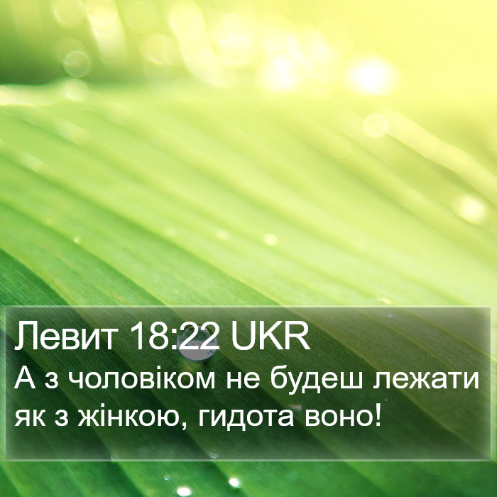 Левит 18:22 UKR Bible Study