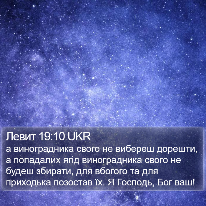 Левит 19:10 UKR Bible Study