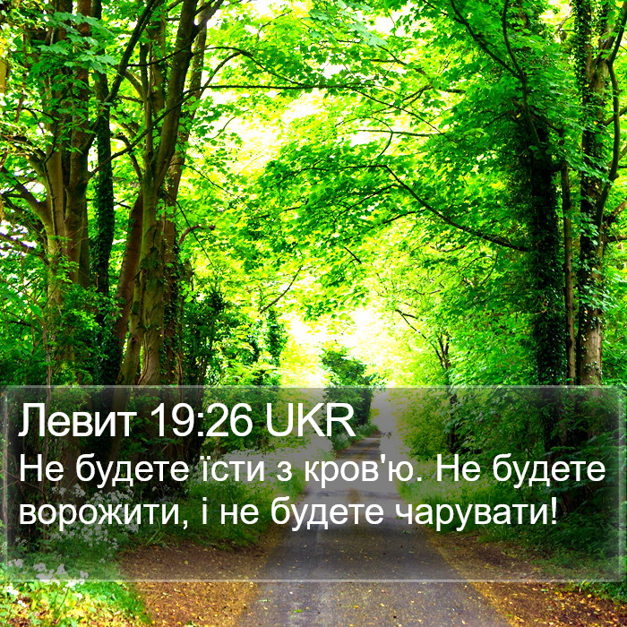 Левит 19:26 UKR Bible Study