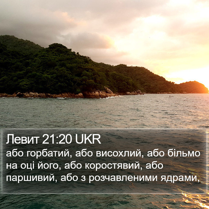 Левит 21:20 UKR Bible Study